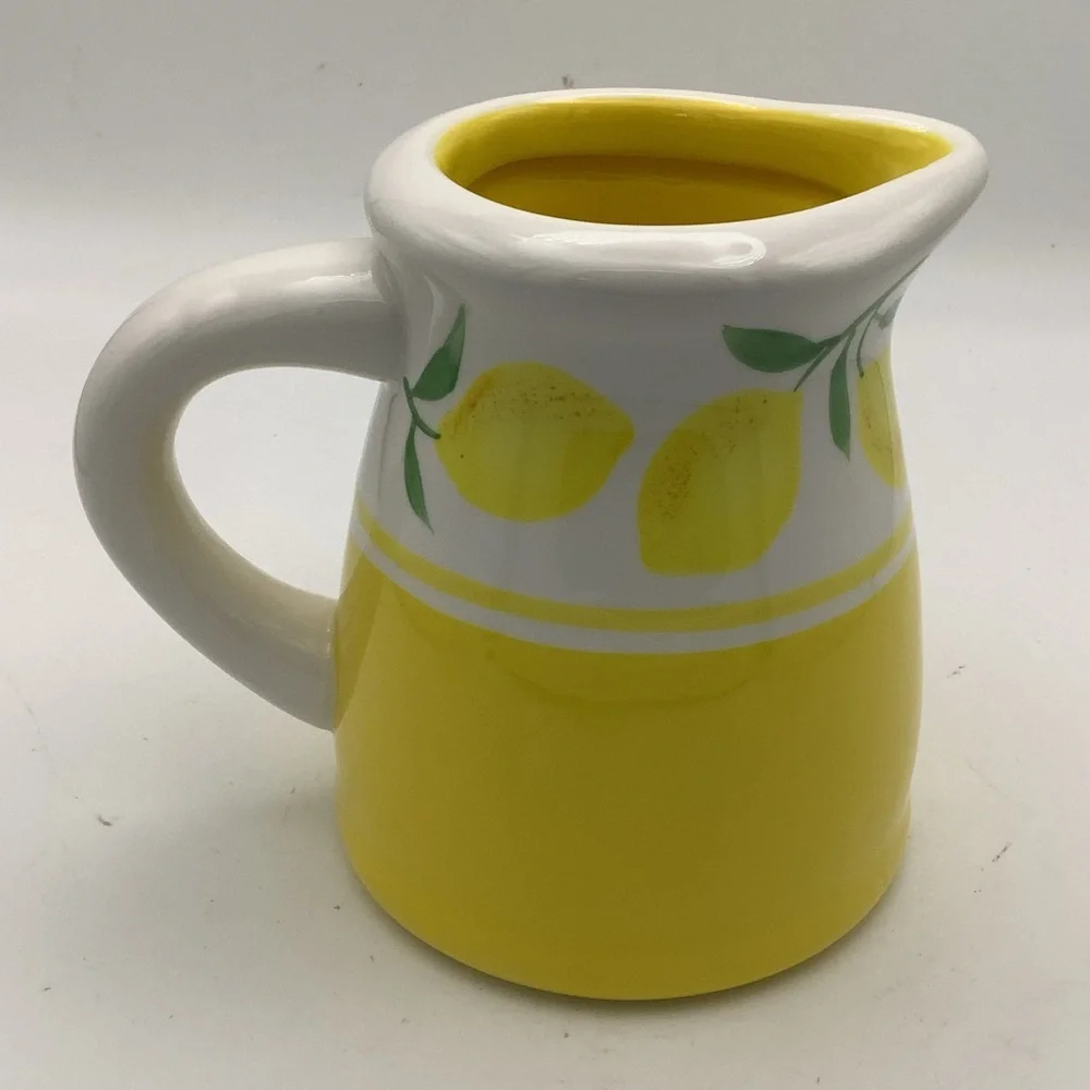 Terramoto Ceramic Yellow Lemon Pitcher